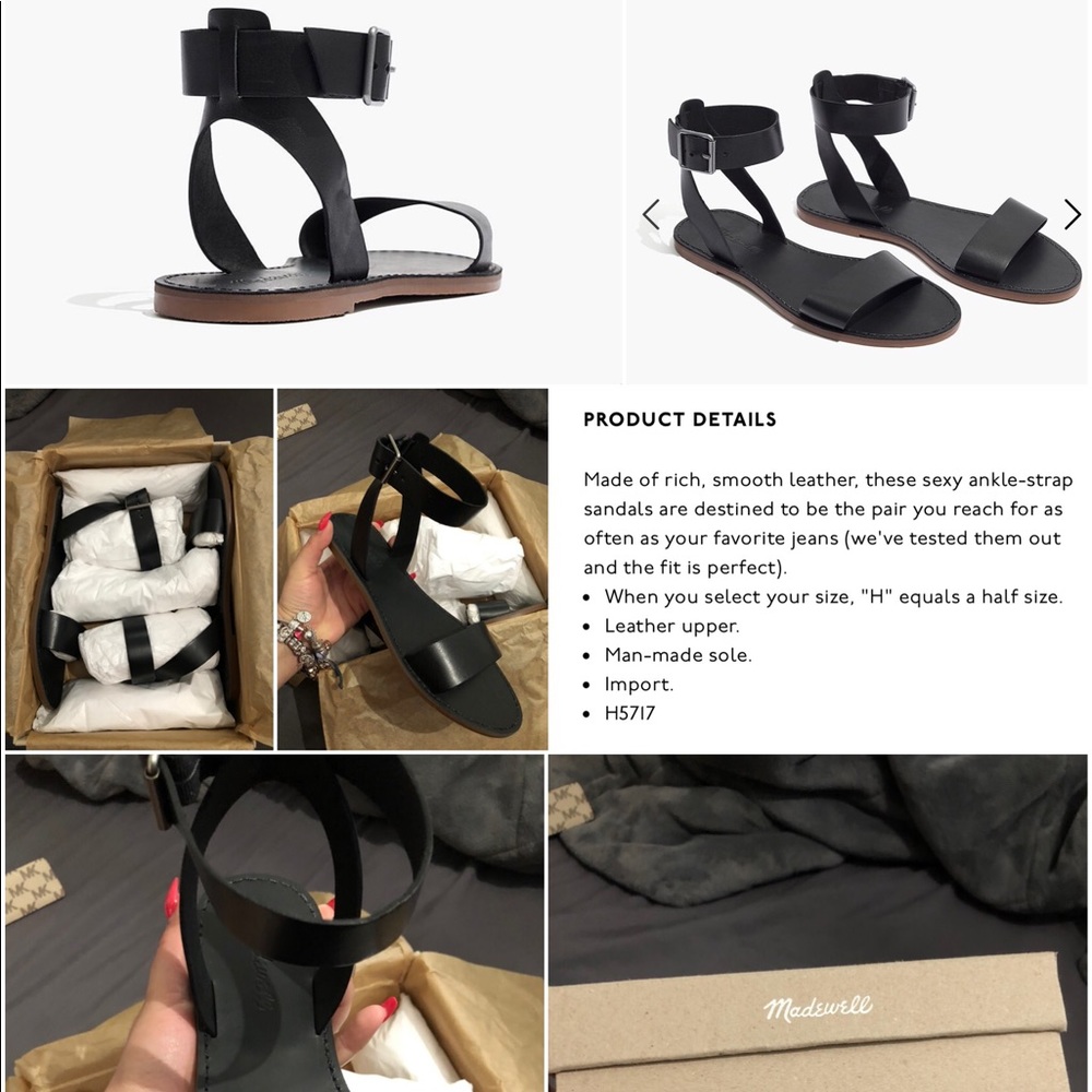 Size 8 woman Leather Sandals